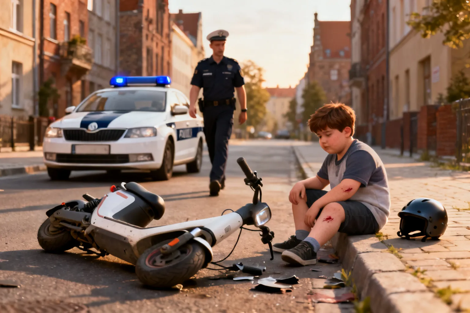 13-latek w Gdańsku uciekał elektrycznym motocyklem, zatrzymano go po upadku