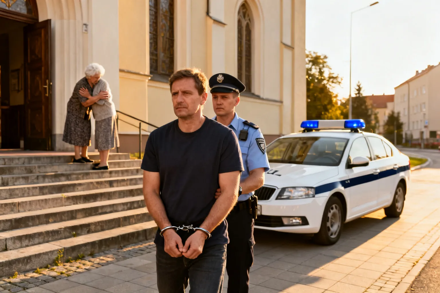 Okradł 73‑latkę w kościele — zatrzymanie 40‑latka i szybki wyrok