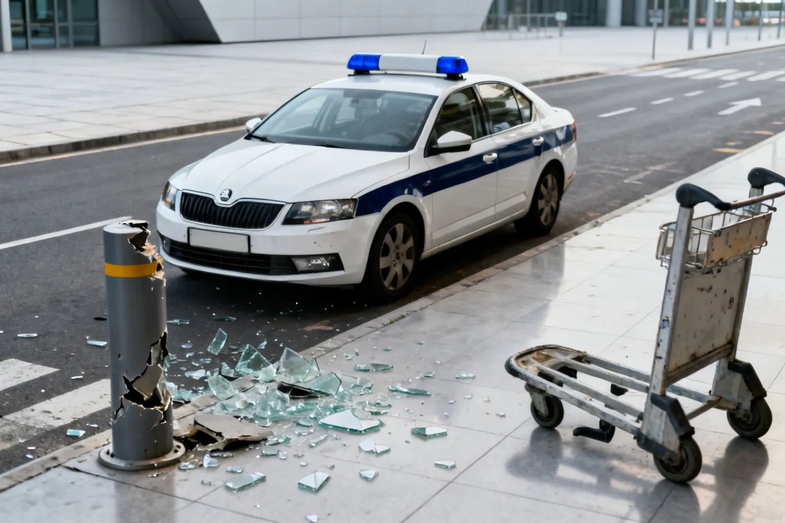 47-latek usłyszał zarzut zniszczenia mienia na lotnisku w Gdańsku
